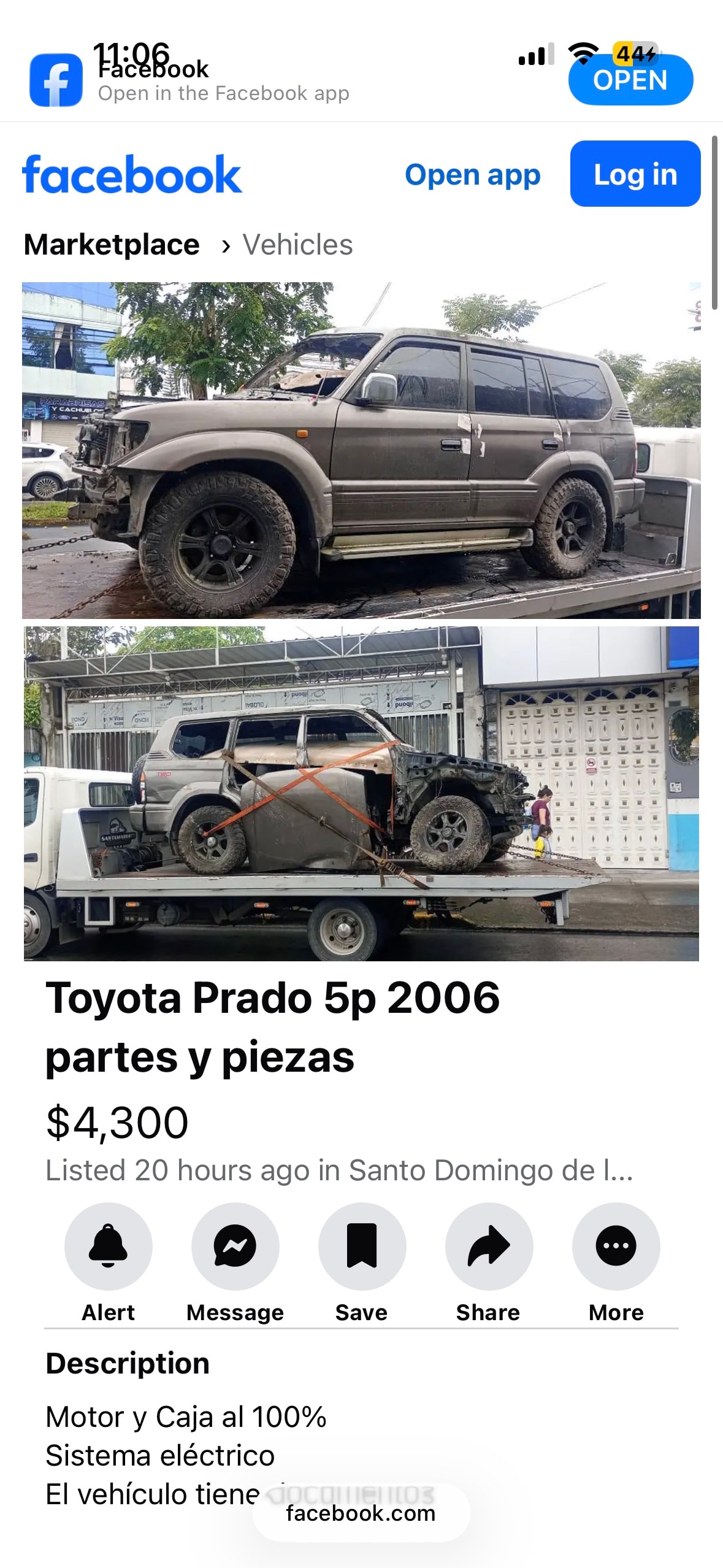El anuncio que encontramos · Facebook Marketplace